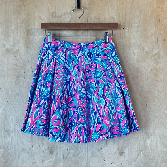 Lilly Pulitzer Pants - Lilly Pulitzer Carlita Skort Pink Blue Size Small